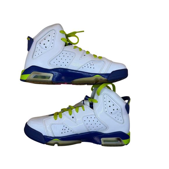 Nike Air Jordan 6 Retro Fierce Green Seahawks Size 6